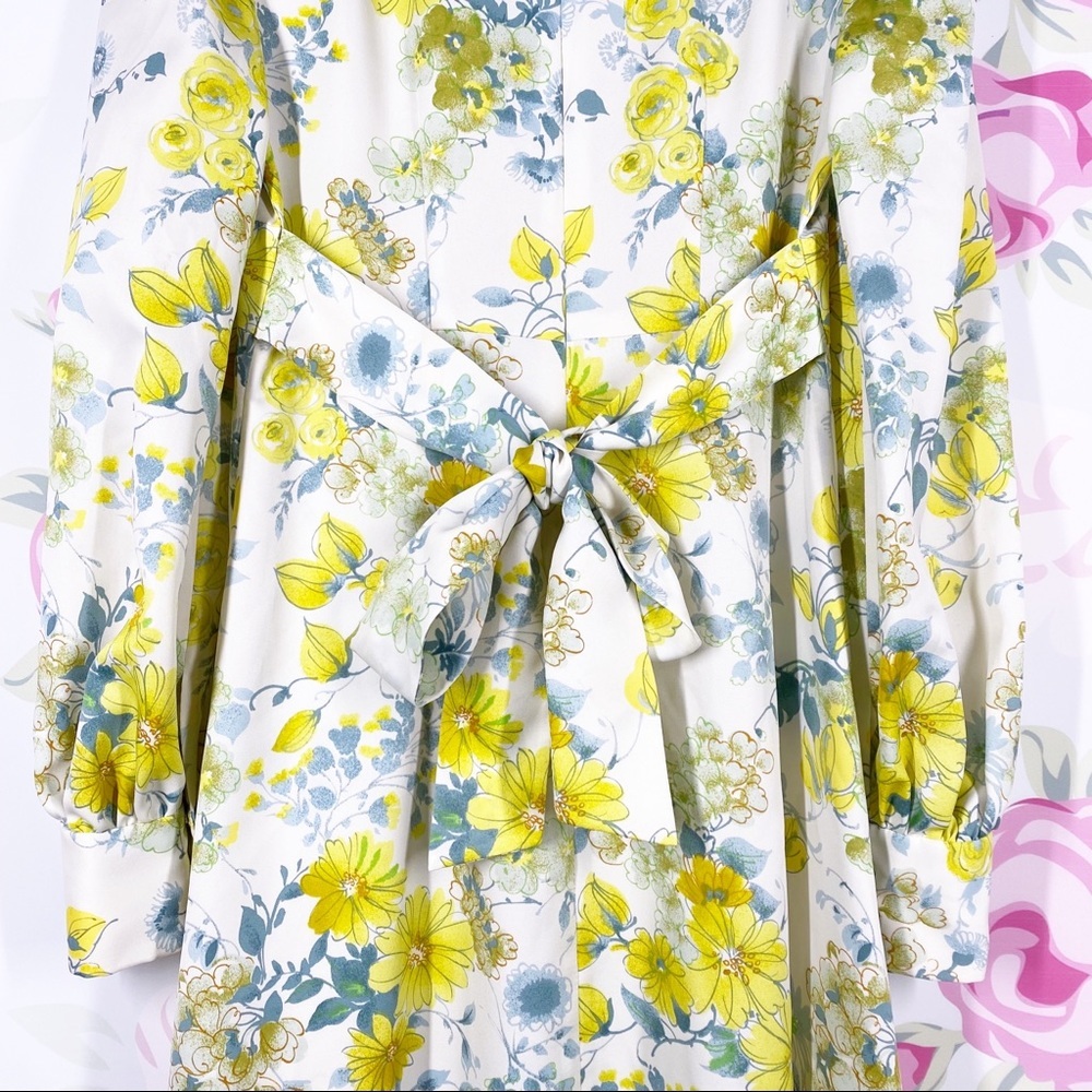 Vintage Handmade Floral Print Empire Cut Tie Maxi Dress XS - Picture 10 of 15